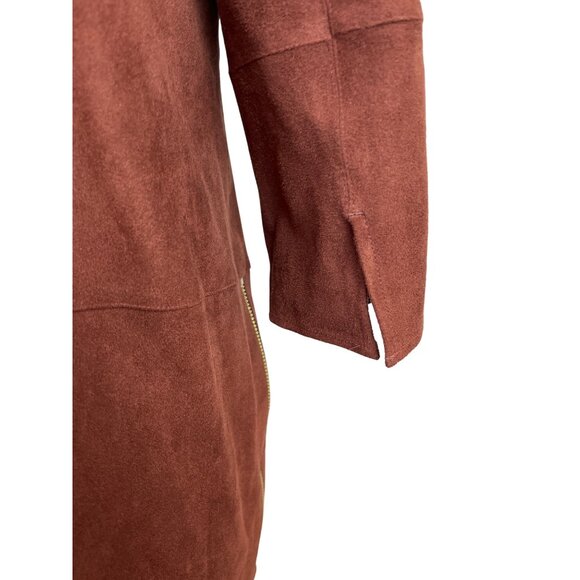 Chico’s Womens Brown Open Front Jacket 3/4 Sleeve Lightweight Elegant Size 2 - Picture 7 of 11